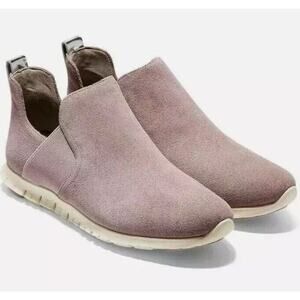 Cole Haan Zerogrand Suede Slip-On Bootie Sneakers Twilight Mauve Women's Size 8